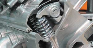 Automotive Engine Valve Spring in Cutaway